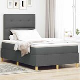  Krevet s opruga kutije Tamno siva 120 x 190 cm tkanina | shoptok.hr
