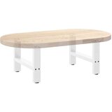  Noge za klubsko mizico bele barve 2 kosa 60 x (42-43) cm jeklo | Shoptok.si