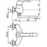 Rosan Jaffar Baterija za sudoperu-lavabo izliv 200 mm | Eponuda.com