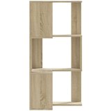 vidaXL Kutni regal za knjige 3 razine boja hrasta 50x50x102 cm drveni | shoptok.hr