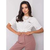 Fashion Hunters Dámské bílé tričko s výšivkou | Shoptok.si