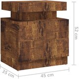  Noćni ormarić boja hrasta 45 x 35 x 52 cm od konstruiranog drva | Eponuda.com