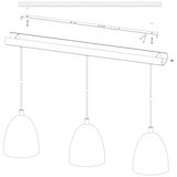 Eglo Safi viseća lampa 3xE27, 70 cm, smeđa/zlatna, 49871 | shoptok.hr