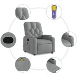  fotelja za odmor svijetlo siva tkanina - Svjetlosiva 1 Ručno guranje unatrag | shoptok.hr