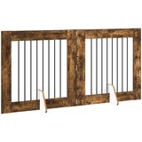  Vrata za pse s postoljem 2 pcs Dimljeni hrast 80 x 80 cm | shoptok.hr
