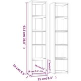 vidaXL Omarica za CD plošče 2 kosa sonoma 21x16x93,5 cm iverna plošča, (20619778) | Shoptok.si