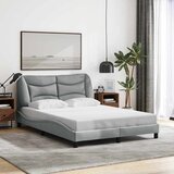  Okvir za krevet bez madraca Hvar svjetlosivi 140 x 190 cm od tkanine | shoptok.hr