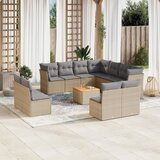 vidaXL 12-dijelni set vrtnih sofa s jastucima bež od poliratana | shoptok.hr