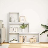 vidaXL Pregrada / regal za knjige 3 razina bijeli 123x29x123 cm drveni | shoptok.hr