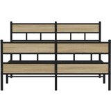 vidaXL Metalni okvir kreveta bez madraca boja hrasta sonome 140x200 cm | shoptok.hr