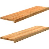  Prozorske klupice 2 kom svijetlosmeđe 100x30x2 cm masivne hrast | shoptok.hr