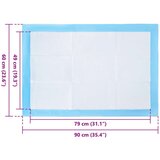  Jastučić za obuku ljubimaca 50 pcs Plava i bijela 60 x 60 cm | shoptok.hr