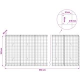  Gabion s žicom debljine 5 mm i mrežom 10x10 cm 950x30x100 cm | shoptok.hr