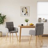 vidaXL Trpezarijske stolice 2 pcs Tkanina Sivosmeđa 60 x 56 x 96 cm | shoptok.hr