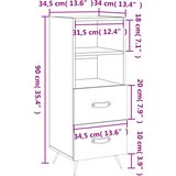  Komoda boja hrasta sonome 34 5x34x90 cm od konstruiranog drva | shoptok.hr