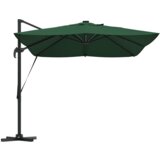  Kantileverski Roma suncobran s LED-ima Zeleni 352x251x265 cm Aluminijski | shoptok.hr