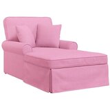  Naslonjač z krilom z blazino Roza 91 x 157 x 91 cm blago, (5000133138) | Shoptok.si