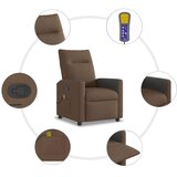  Masažni naslonjač od tkanine smeđi | shoptok.hr