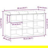 vidaXL Klupa za cipele staro drvo 82x32x50 cm konstruirano drvo | shoptok.hr
