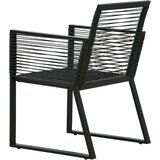  5-dijelni vrtni blagovaonski set od PVC ratana crni | shoptok.hr