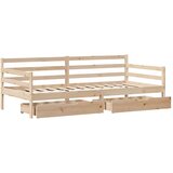  Dnevni krevet s ladicama bez madraca bijeli 80x200 cm masivno drvo | Shoptok.si