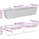  Ograda Metal - Crna 80 cm | shoptok.hr