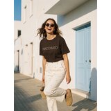 Sinsay Pamučna majica s izvezenim tekstom "Macchiato" | shoptok.hr