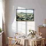  Slika - Landscape with Green Fields and Trees Tuscan Sunny View 120x80 U crnom drvenom okviru | shoptok.hr