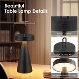  LED prigu&amp;scaron;iva spolja&amp;scaron;nja punjiva dodirna stona lampa HALO LED/1,5W/3,7V 3000 mAh IP44 crna Slike