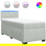Maison Chic Box spring postelja - Vzmetna postelja z vzmetnico svetlo siva 100x200 cm žamet SL16848, (21894877) | Shoptok.si