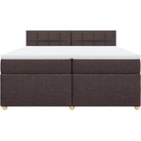  Krevet s oprugama i madracem tamnosmeđi 200x200 cm od tkanine | shoptok.hr