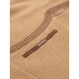 Ombre Men's cotton sweater with patch and raglan sleeves - brown | Eponuda.ba