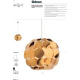  Redo 01-1508 - Viseći luster na sajli ODEON 1xE27/42W/230V, prečnik 36 cm, zlatna | Eponuda.com