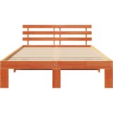  Okvir za krevet od borovine Vosak smeđa Masivno drvo 135 x 190 cm | shoptok.hr