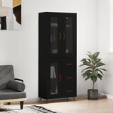 vidaXL Visoka komoda crni 69 5x34x180 cm konstruirano drvo Cijene