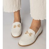 Gemre White moccasins decorated with rhinestones Kalinta | Shoptok.si