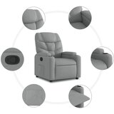  Naslonjač na podizanje od tkanine svjetlosivi | shoptok.hr