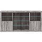  Komoda z LED lučkami siva sonoma 202x37x100 cm | Shoptok.si