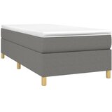  Okvir kreveta s oprugama i madrac tamnosivi 80x200cm od tkanine | shoptok.hr