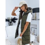 DStreet Double-sided quilted vest MARIET green TY3159 Cene