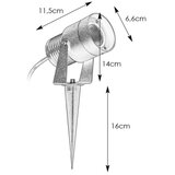 Markslöjd 108404 - LED RGBW spoljašnja lampa GARDEN24 LED/6W/24V 30 cm IP44 crna | Eponuda.com