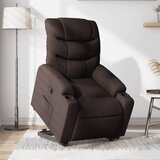 Maison Chic Naslanjač - Relax naslanjač s funkcijo vstajanja temno rjavo blago, (22042100) | Shoptok.si