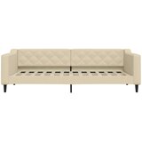  Dnevni krevet s madracem krem 90 x 200 cm od tkanine | shoptok.hr