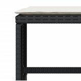  Vrtni stolci s jastucima 4 kom crni 40x40x35 cm od poliratana | Eponuda.com
