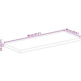 Stolna Mizna plošča 80x60x2,5 cm pravokotna trden mangov les, (21412172) | Shoptok.si