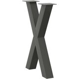 vidaXL Noge za jedilno mizo X-oblika 2 kosa antracit 50x(72-73) cm | Shoptok.si