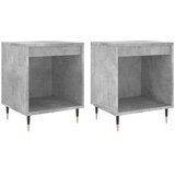  Noćni ormarići 2 kom boja betona 40x35x50 cm konstruirano drvo | shoptok.hr