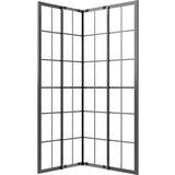  Tuš kabina mlečno steklo ESG 80x70x180 cm črna, (21027739) | Shoptok.si