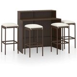  Barska garnitura z blazinami 5-delna rjava | Shoptok.si