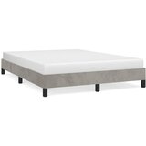 Maison Chic Posteljni okvir - Dvoposteljna postelja - Zakonska postelja brez vzmetnice svetlo siv 140x190 cm žamet-J12513, (21765926) | Shoptok.si